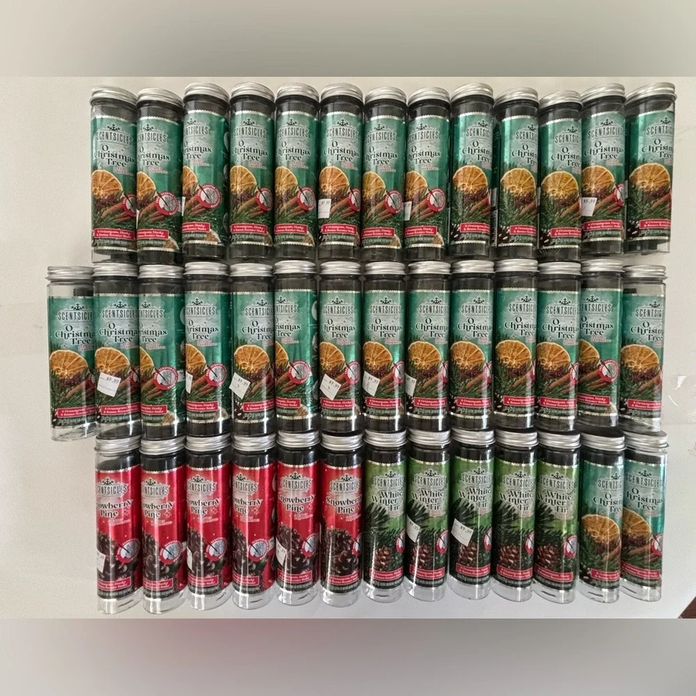 scentsicles scented ornaments-40 total bottles Christmas NEW NWT will split up